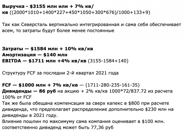 Северсталь, погрешность расчета дивидендов от 8-го августа составила 0,08%