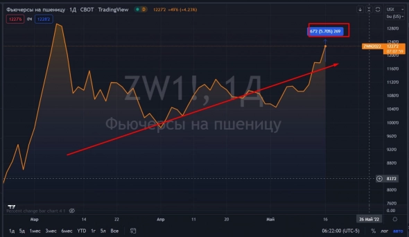 📈НКХП растёт на 30%, цены на пшеницу выросли на 5.7% на фоне запрета экспорта из Индии