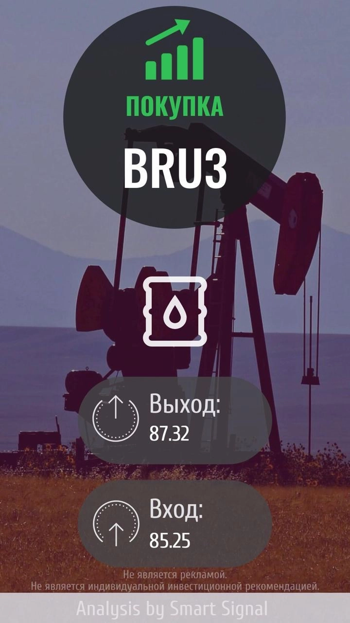 ↗️ Дневные уровни по Brent (BRU3) на 2023.08.11.