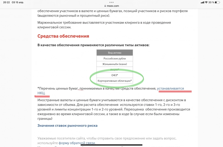 ОФЗ принимается в качестве обеспечения на срочном рынке? И разрешен ли шорт ОФЗ?