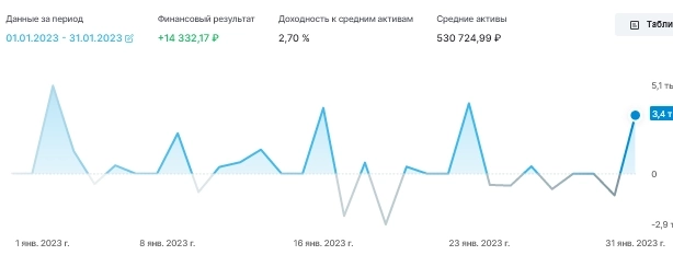 Результаты портфеля: январь 2023