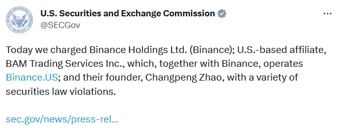 Binance в опале: SEC подает в суд за многочисленные нарушения