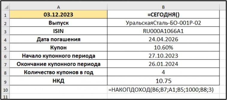 Как вести учет облигаций в Excel