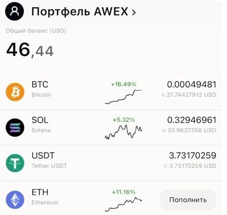 Инвестиционный портфель AWEX-2