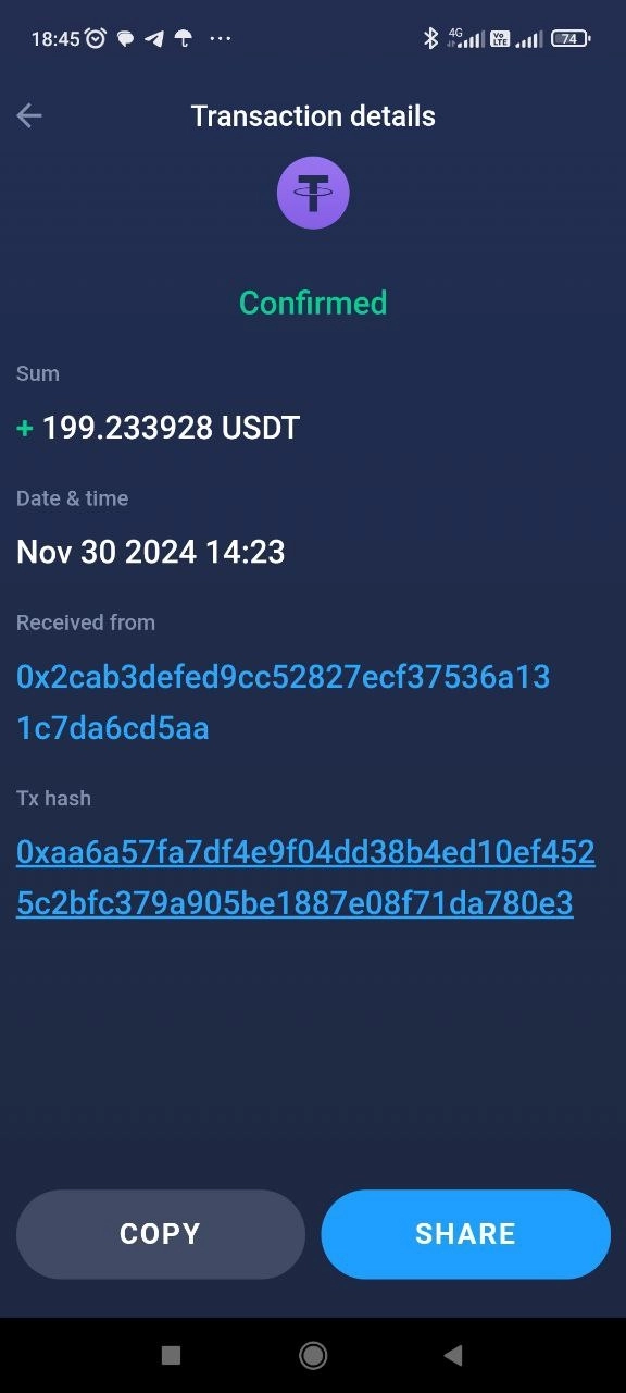 USDT проблема на пустом месте))