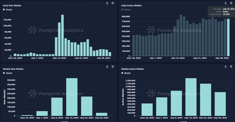 Блокчейн Ronin вышел в лидеры по числу активных адресов
