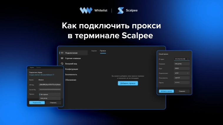 Как подключить прокси в терминале Scalpee