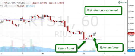 Торговля по уровням риалтайм, 13 июня 2013 "Исторический момент"