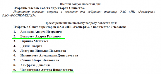 Роснефть. Актуальные вопросы. ГОСА 2014.