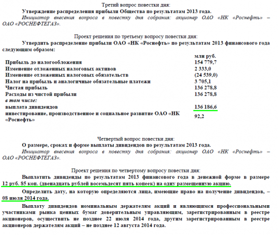 Роснефть. Актуальные вопросы. ГОСА 2014.