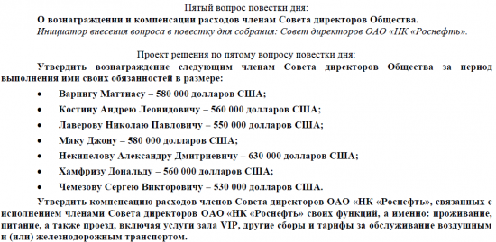 Роснефть. Актуальные вопросы. ГОСА 2014.