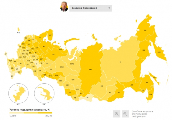 Путин 76.6% Грудинин 11.7%