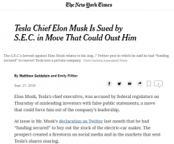 SEC подало иск против Илона Маска.
