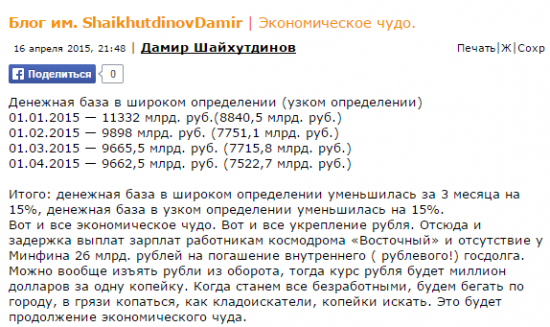 Либеральные чудеса экономической статистики Дамира Шайхутдинова