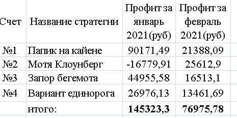 Все что смог (отчет за февраль 2021 года) (пост 51 )