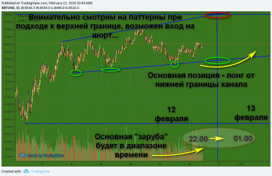 Биткоин, прогноз на 12-13 февраля