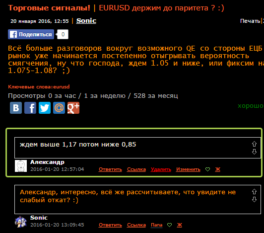 EURUSD слушайте старушку Вангу :)