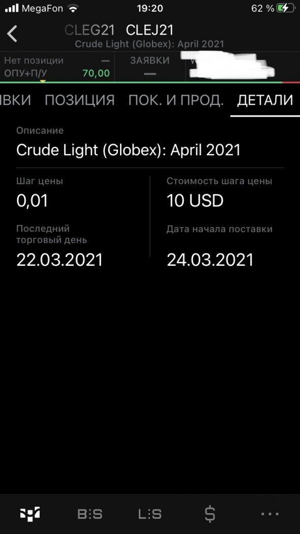 Моя торговля на Американской бирже