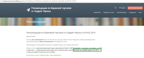 2,5% в день на рекомендациях по биржевой торговле от Андрея Черных