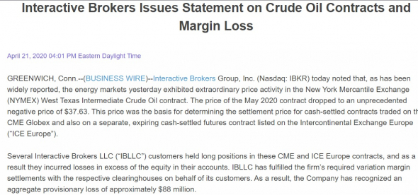 IB потерял 88 млн. долл. на нефти. Суперфизик в разы больше.
