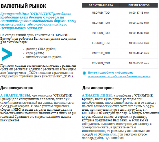 Информация по услугам Открывашки