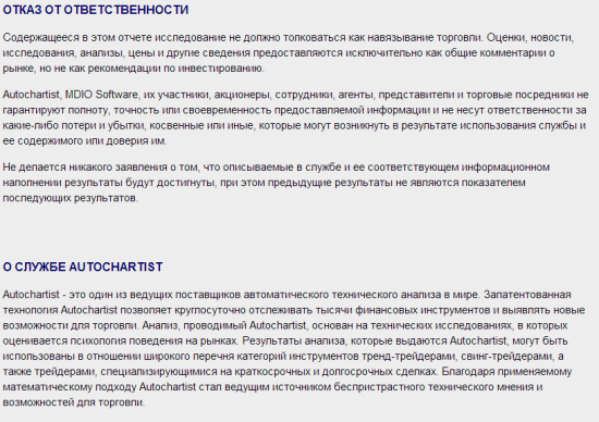 Autochartist прогноз по 4 часам на 20 00