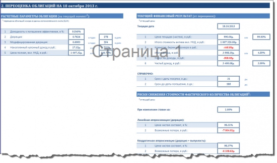 Облигационный калькулятор