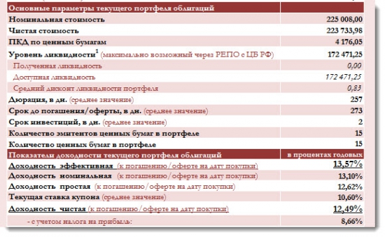 Подводим итоги года. "Портфель облигаций (профессиональный журнал сделок)".