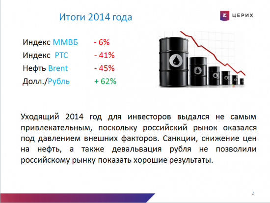 Итоги 2014 года, прогноз и рекомендации на 2015 год