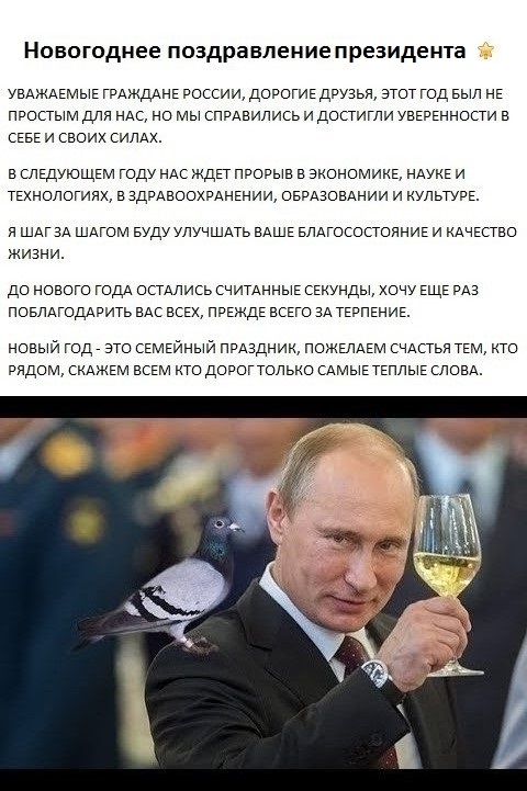 Как я вижу Новогоднее поздравление президента.