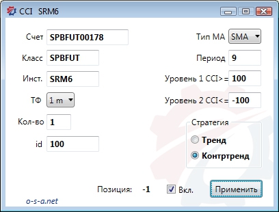 Трендовый/Контртрендовый робот на индикаторе CCI под Quik.