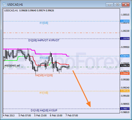 RoboForex: анализ уровней Мюррея для NZD/JPY, USD/CHF, USD/CAD на 07.02.2013