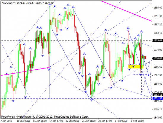 RoboForex: технический анализ и видеообзор на 08.02.2013 EUR/USD, GBP/USD, USD/JPY, USD/CHF, AUD/USD, GOLD