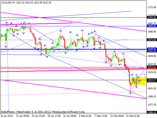 RoboForex: технический анализ и видеообзор на 19.02.2013 EUR/USD, GBP/USD, USD/JPY, USD/CHF, AUD/USD, GOLD