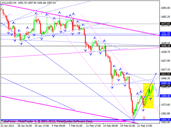 RoboForex: технический анализ и видеообзор на 26.02.2013 EUR/USD, GBP/USD, USD/JPY, USD/CHF, AUD/USD, GOLD