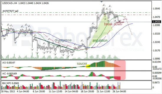 RoboForex: анализ индикаторов Б. Вильямса для USD/CAD и NZD/USD на 27.06.2013