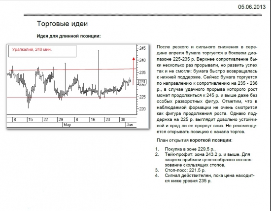 Торговая идея Уралкалий