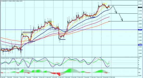 EURUSD H1 19.02.2014 (вечер)