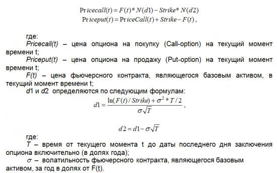 волатильность в формуле Блэка-Шоулза