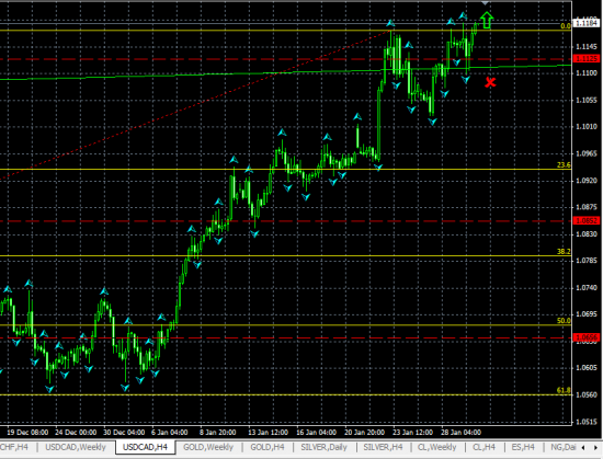 USDCAD H4. Вероятен дальнейший рост