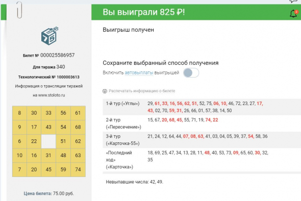 Мой самый большой выигрыш в Столото-4