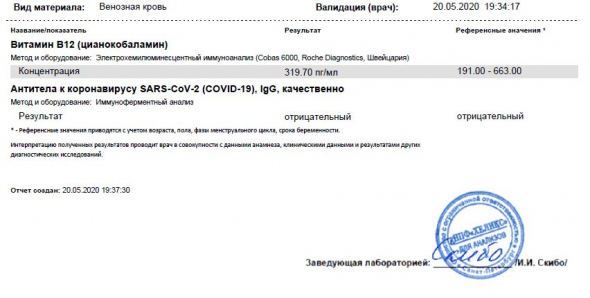 Медлаб. Сдал тесты на коронавирус