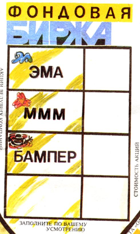 Детская игра для вписывания в рыночную экономику