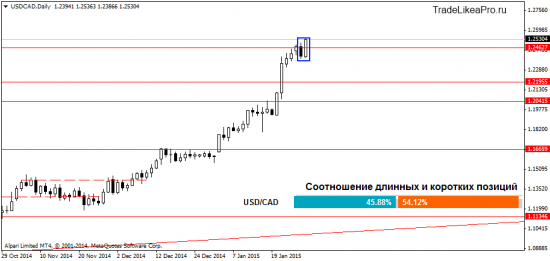 Анализ японских свечей на рынке Форекс на 29.01.2015