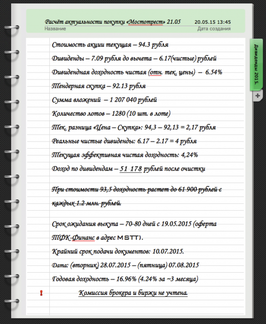 Расчет доходности MSTT на 1.2 млн. руб. Покритикуйте, кому не лень.