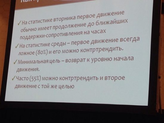 Конференция по товарному рынку в субботу - хорошо посидели