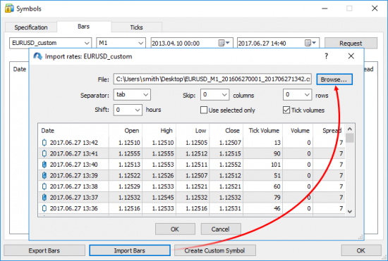 Создание и тестирование кастомных инструментов в MetaTrader 5 build 1640