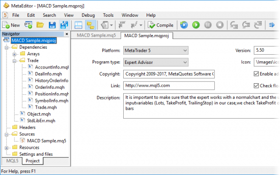 Проекты в MetaEditor и синтетические инструменты в MetaTrader 5 build 1730