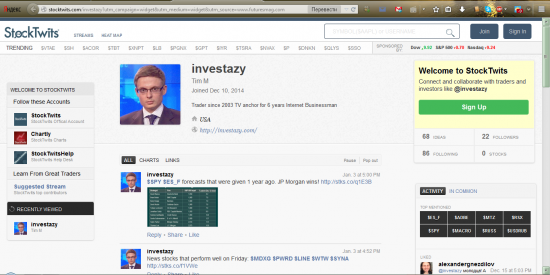 Наш Тим на StockTwits