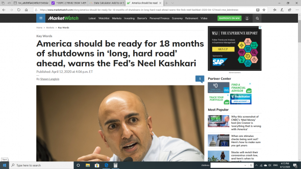 Моя "Машина времени" совпадает с Fed gov Kashkari  S&P